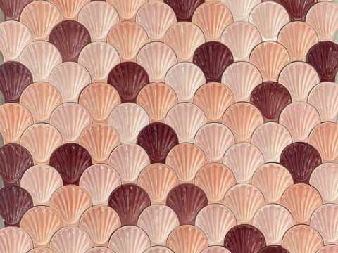  高清无缝贝壳马赛克贴图 