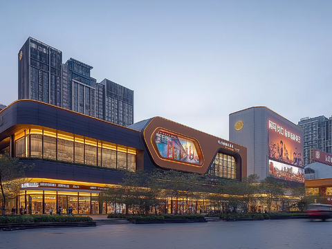  高清城市白天街道外景 