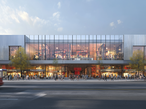  高清城市白天街道外景 