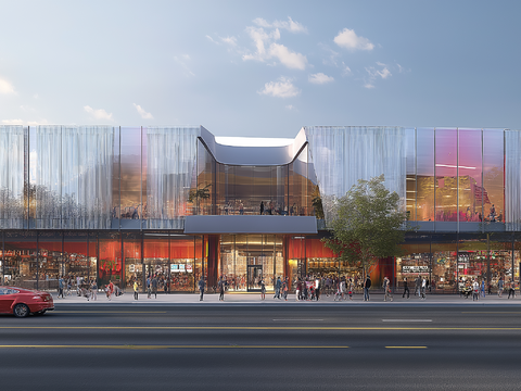  高清城市白天街道外景 