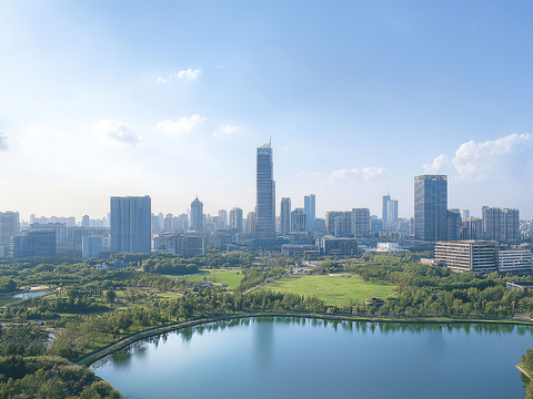  高清城市白天外景 