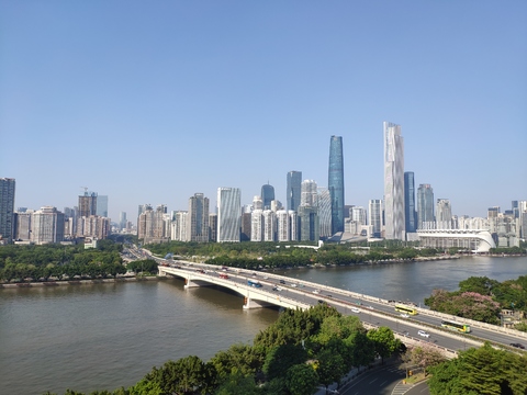  白天城市都市风景外景 