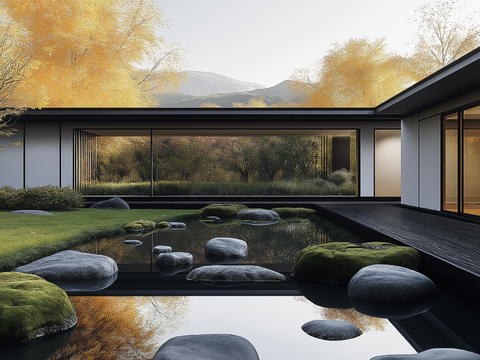  高清景观园林院子贴图 