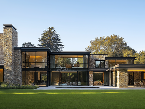  高清别墅区外景 