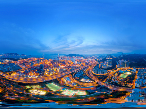  HDR城市夜景全景贴图 
