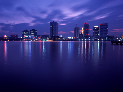  漂亮外景素材 都市夜晚天空贴图 
