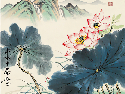  新中式花鸟装饰画 