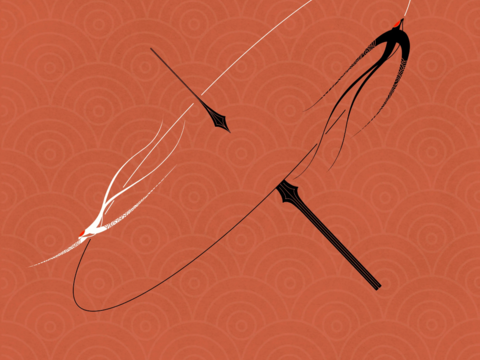  新中式燕子装饰画 