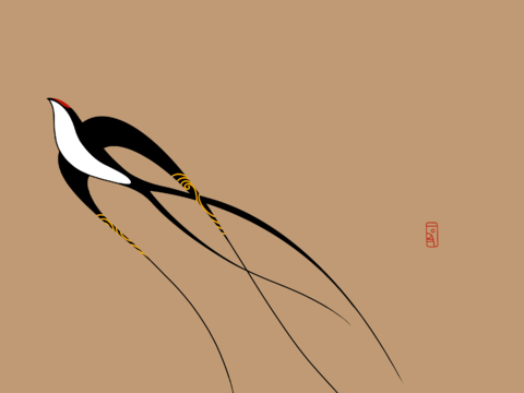  新中式燕子装饰画 