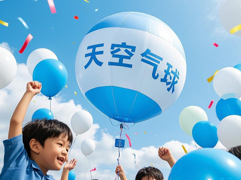  气球热气球天空海报 