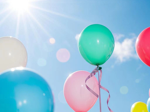  气球热气球天空海报 