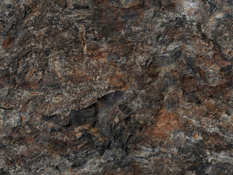  天然岩石块石 石材背景墙 大面岩石无缝pbr 