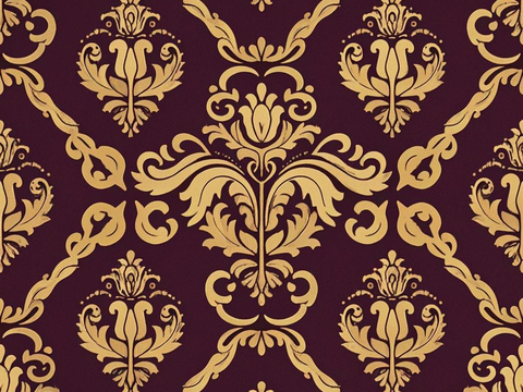  欧式传统复古花纹壁纸墙纸墙布贴图 