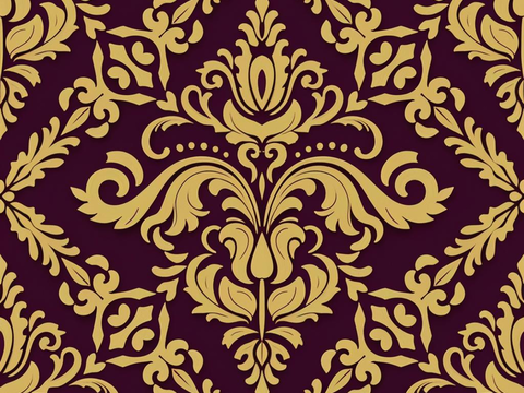  欧式传统复古花纹壁纸墙纸墙布贴图 