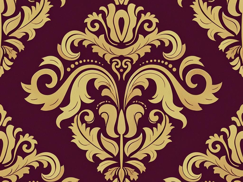  欧式传统复古花纹壁纸墙纸墙布贴图 