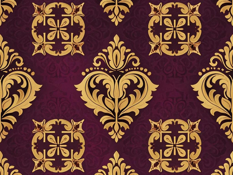  欧式传统复古花纹壁纸墙纸墙布贴图 
