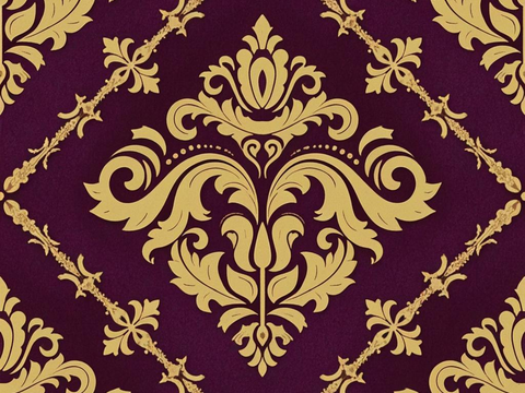  欧式传统复古花纹壁纸墙纸墙布贴图 