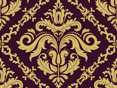  欧式传统复古花纹壁纸墙纸墙布贴图 