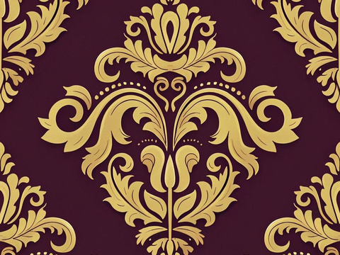  欧式传统复古花纹壁纸墙纸墙布贴图 