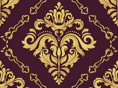  欧式传统复古花纹壁纸墙纸墙布贴图 