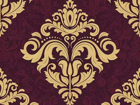  欧式传统复古花纹壁纸墙纸墙布贴图 