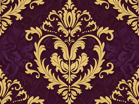  欧式传统复古花纹壁纸墙纸墙布贴图 