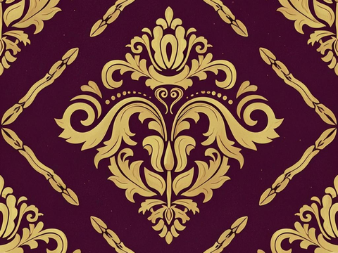  欧式传统复古花纹壁纸墙纸墙布贴图 