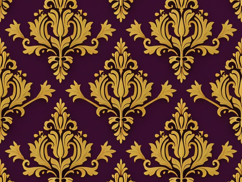  欧式传统复古花纹壁纸墙纸墙布贴图 