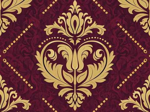  欧式传统复古花纹壁纸墙纸墙布贴图 