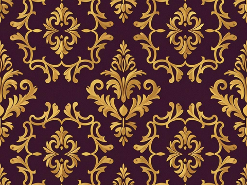  欧式传统复古花纹壁纸墙纸墙布贴图 