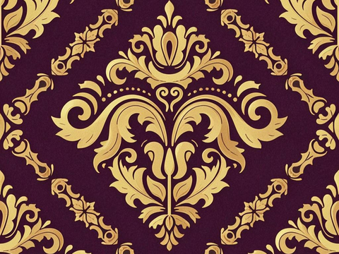  欧式传统复古花纹壁纸墙纸墙布贴图 