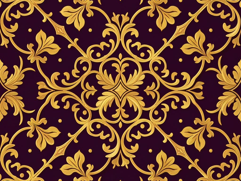  欧式传统复古花纹壁纸墙纸墙布贴图 