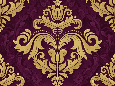  欧式传统复古花纹壁纸墙纸墙布贴图 