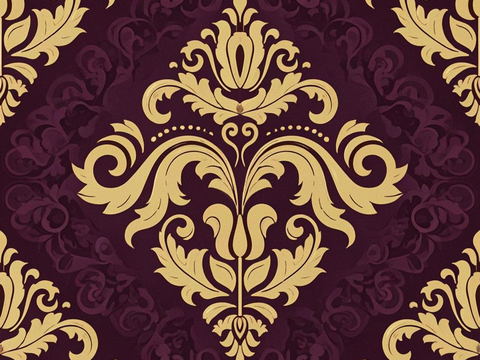  欧式传统复古花纹壁纸墙纸墙布贴图 