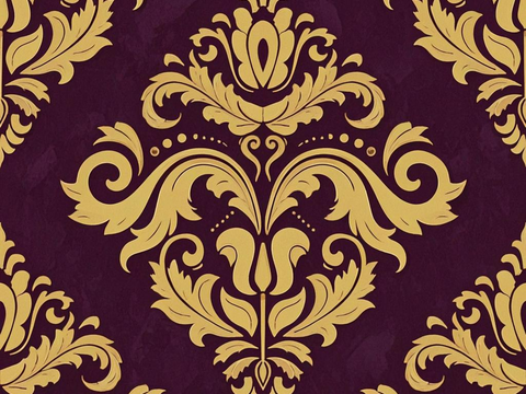  欧式传统复古花纹壁纸墙纸墙布贴图 