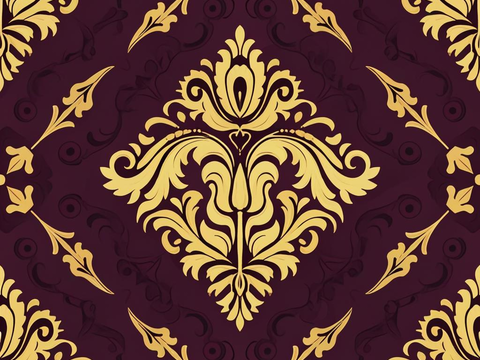  欧式传统复古花纹壁纸墙纸墙布贴图 