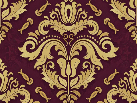  欧式传统复古花纹壁纸墙纸墙布贴图 