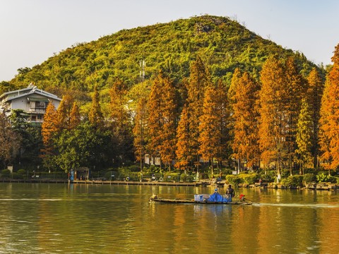  自然风景 山水湖泊 秋景 