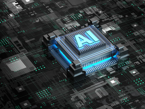  AI智能科技背景 蓝色科技 ai场景 屏幕背景 