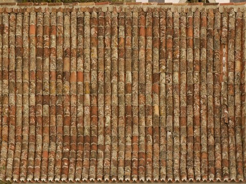  屋顶瓦片 红瓦 