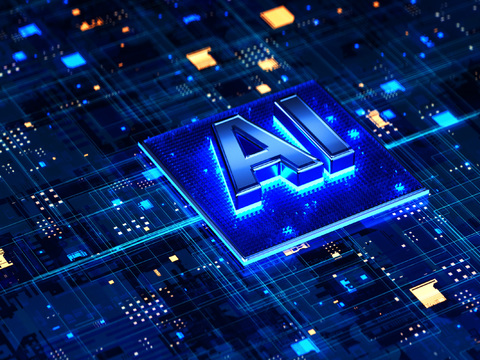  AI智能科技背景 科技感背景 AI芯片 屏幕玻璃 