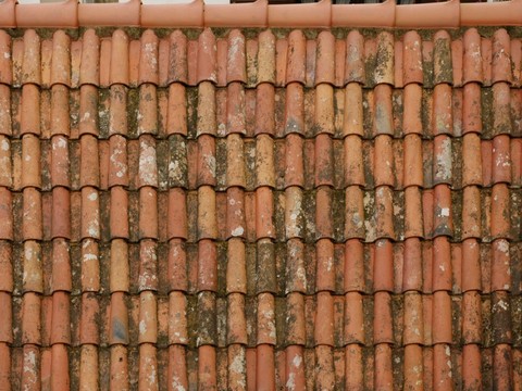  屋顶瓦片 红瓦 