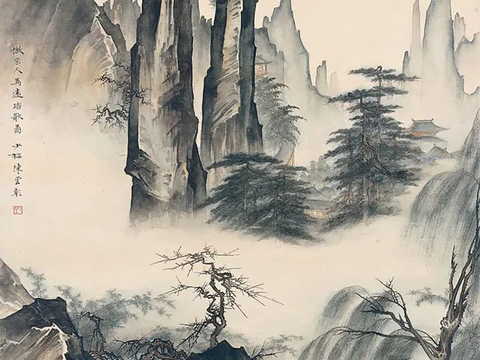  新中式挂画 水墨字画 古画 中式画 抽象挂画 