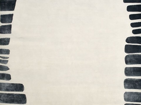  现代毛绒地毯 几何抽象地毯 黑白地毯 地毯 