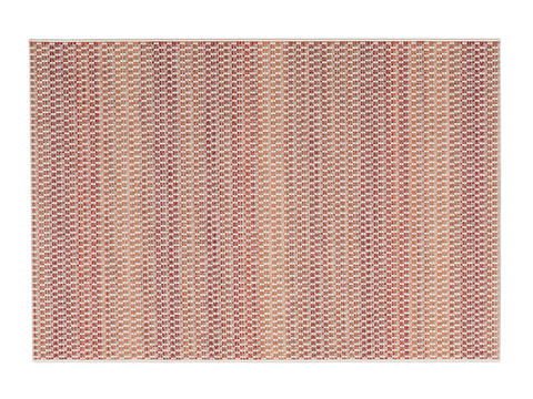  橘红色几何地毯 