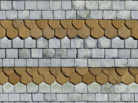  瓦片 波瓦 陶土瓦 圆瓦 鱼鳞瓦 