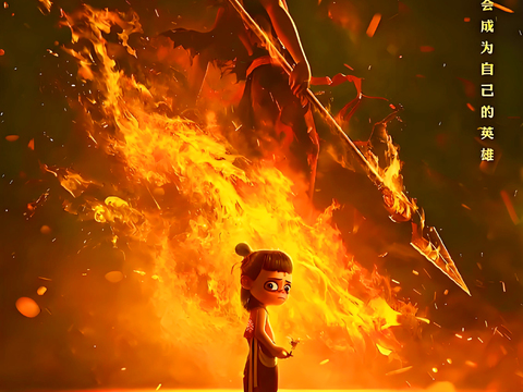  哪吒电影海报 哪吒海报封面 