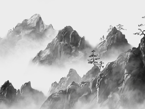  新中式山水装饰画 