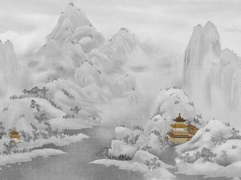 新中式水墨字画装饰画 