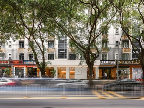  高清街道马路商业街白天外景贴图 